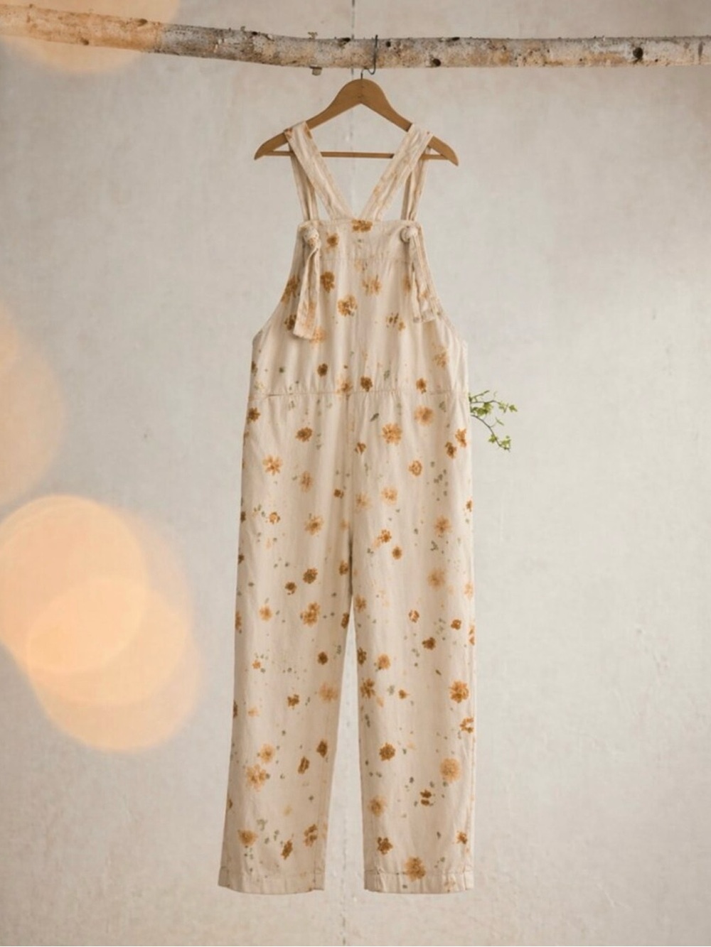 Beaton Floral Linen Overalls